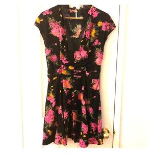 Free People Button Front Floral Dress - 4 / SM